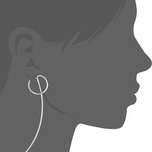 Unique SM Curve Ring Drop Earrings